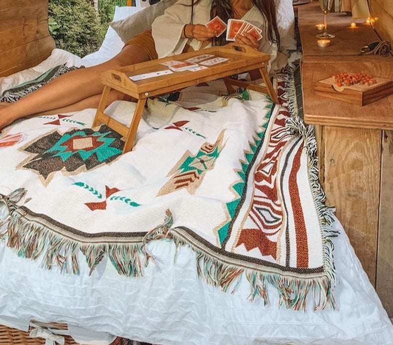 Camping Kuscheldecke Boho Decke Vanlife –