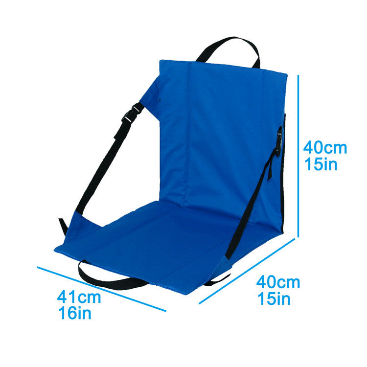 Tragbarer Camping-Reise-Klappstuhl mit Rückenlehne königsblau rot schwarz - clever-outdoor.de
