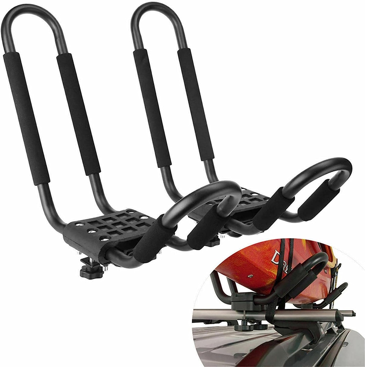 Universal Kajak Kanu Paddle Board Roof Rack Dachträger schwarz - clever-outdoor.de