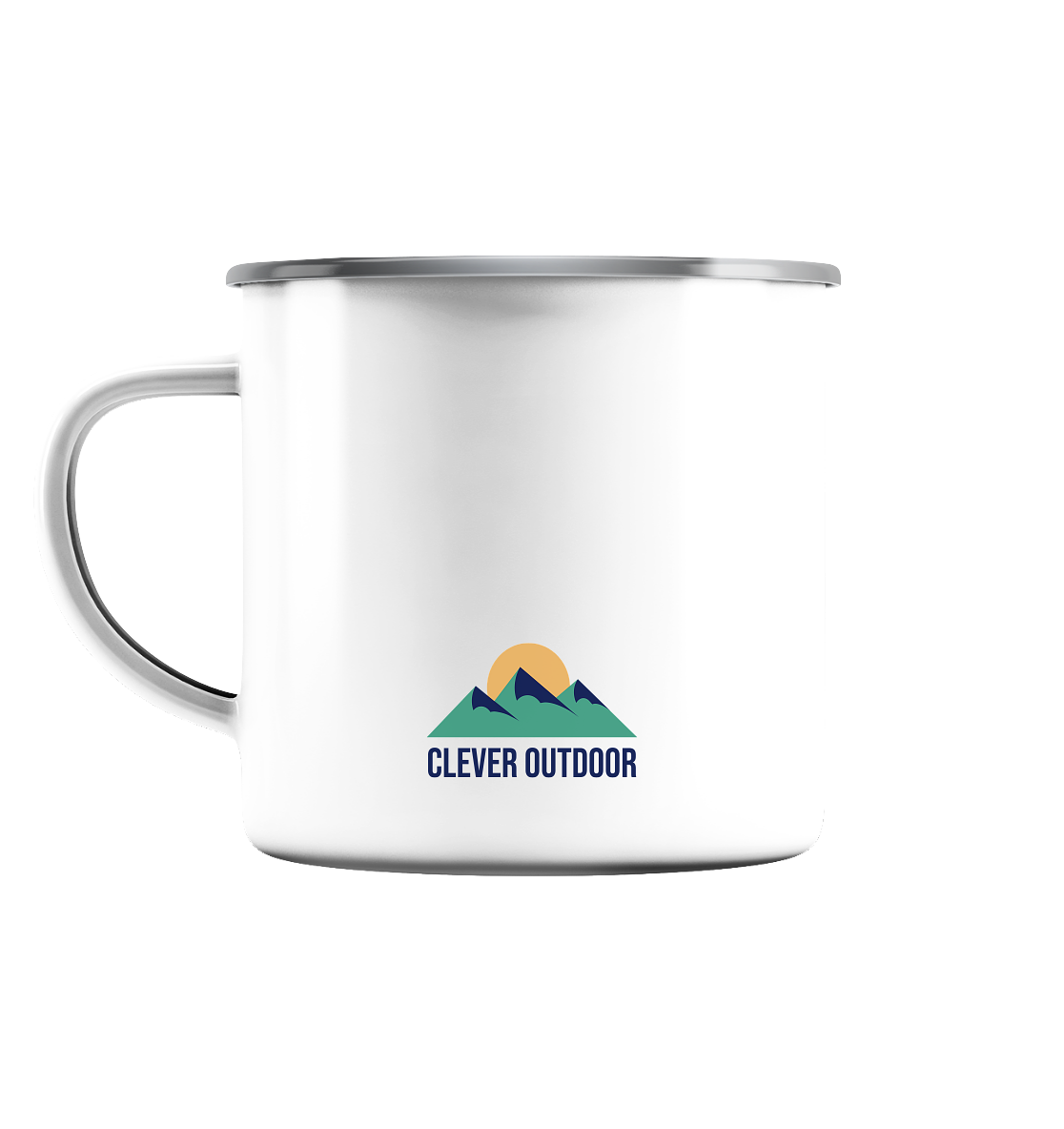 Clever Outdoor Official Club - Emaille Tasse (Silber)