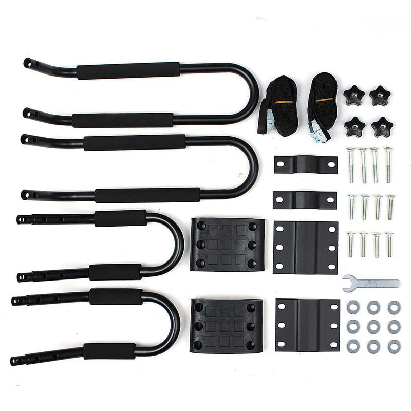 Universal Kajak Kanu Paddle Board Roof Rack Dachträger schwarz - clever-outdoor.de