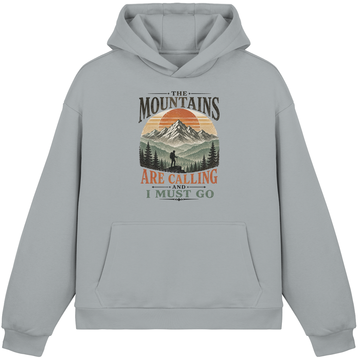 Clever Outdoor The Mountains Are Calling And I Must GOo - Fluffy Boxcut Hoodie - clever-outdoor.de