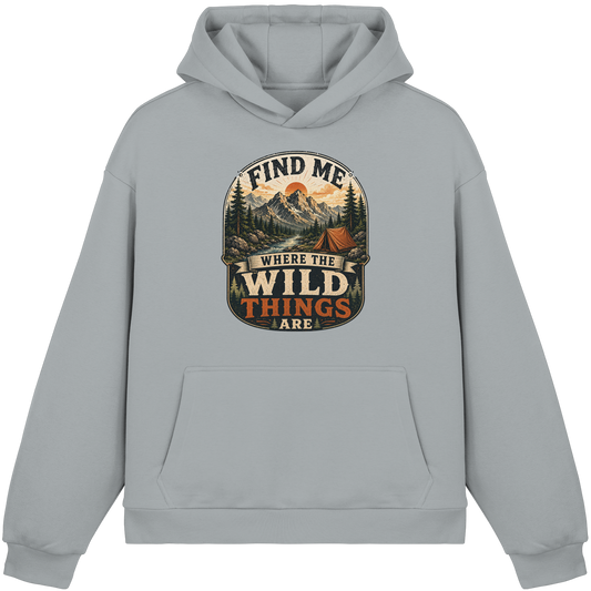 Clever Outdoor Find Me Where The Wild Things Are - Fluffy Boxcut Hoodie - clever-outdoor.de