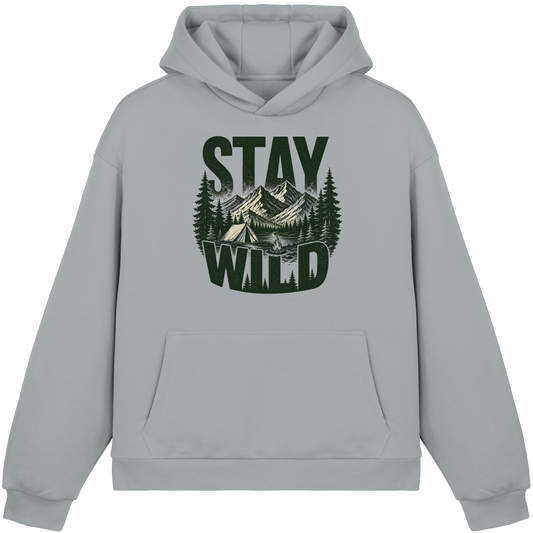 Clever Outdoor Stay Wild - Fluffy Boxcut Hoodie - clever-outdoor.de