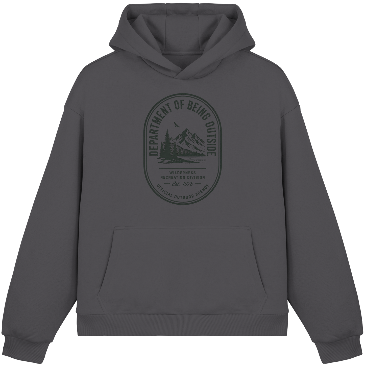Clever Outdoor Being Outside - Fluffy Boxcut Hoodie