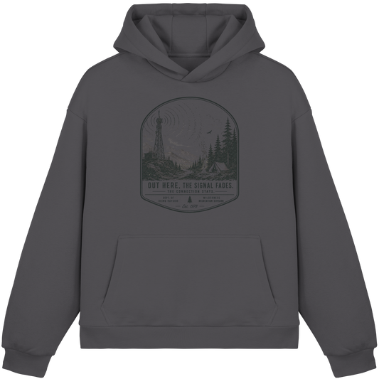 Clever Outdoor Signal Fades - Fluffy Boxcut Hoodie - clever-outdoor.de