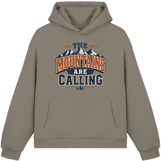 Clever Outdoor The Mountains Are Calling - Fluffy Boxcut Hoodie - clever-outdoor.de