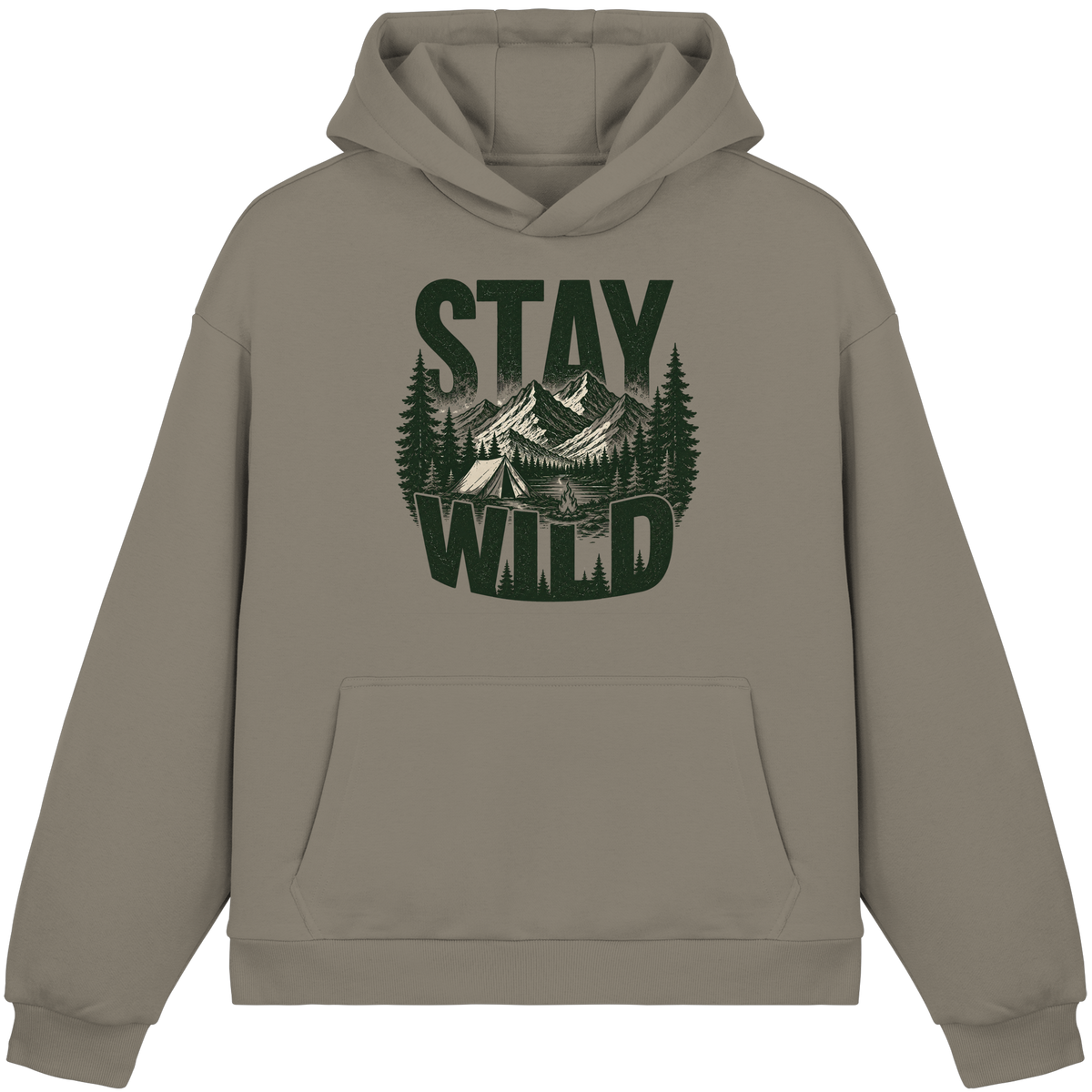 Clever Outdoor Stay Wild - Fluffy Boxcut Hoodie - clever-outdoor.de