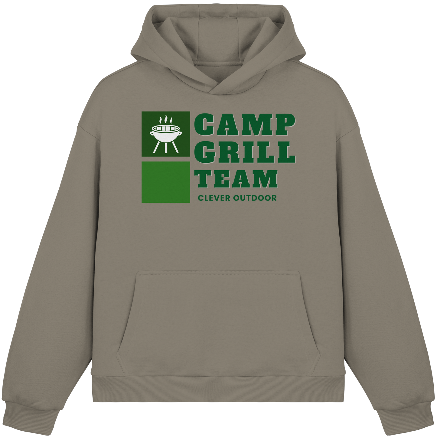 Clever Outdoor Camp Grill Team - Fluffy Boxcut Hoodie