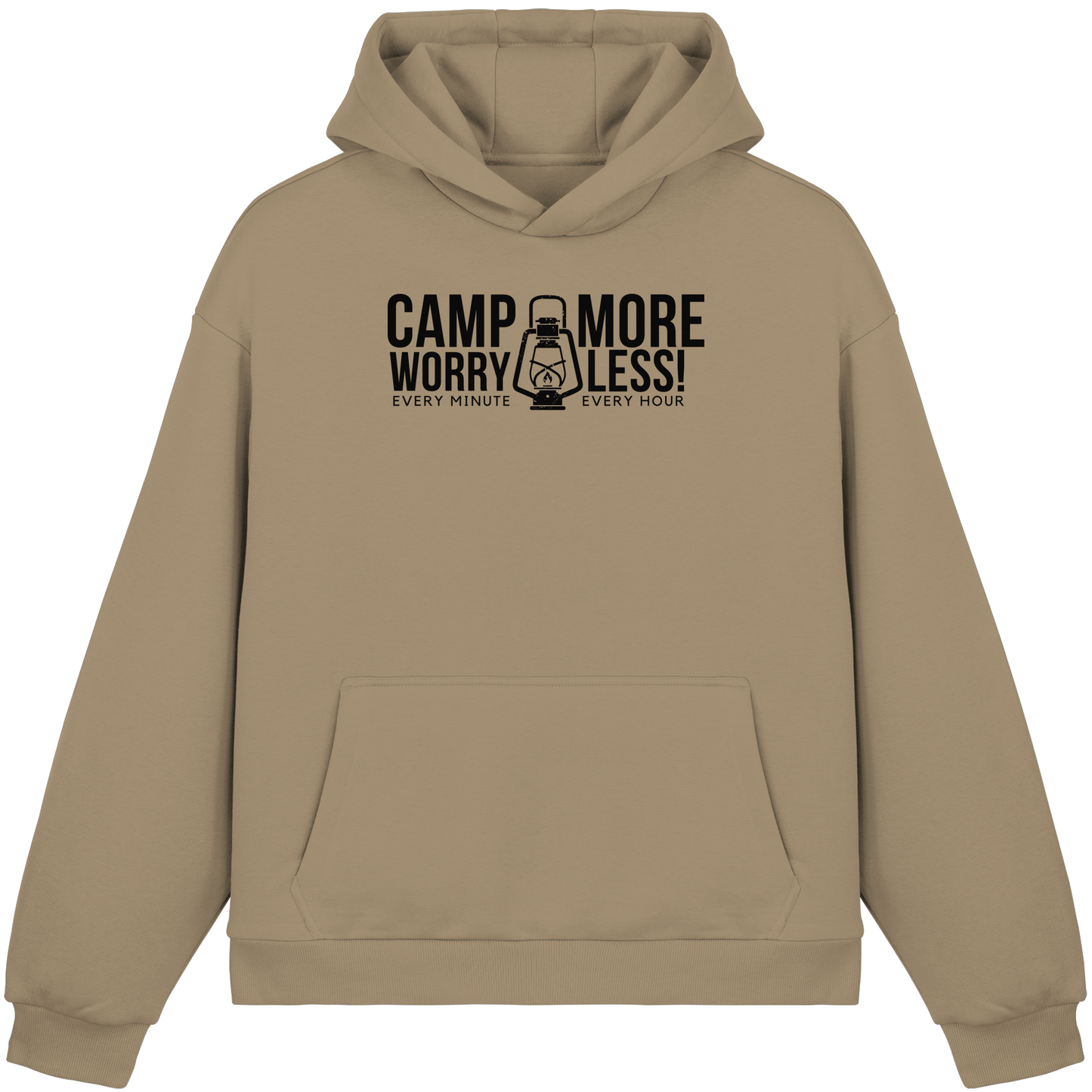 Clever Outdoor Camp More Worry Less - Fluffy Boxcut Hoodie