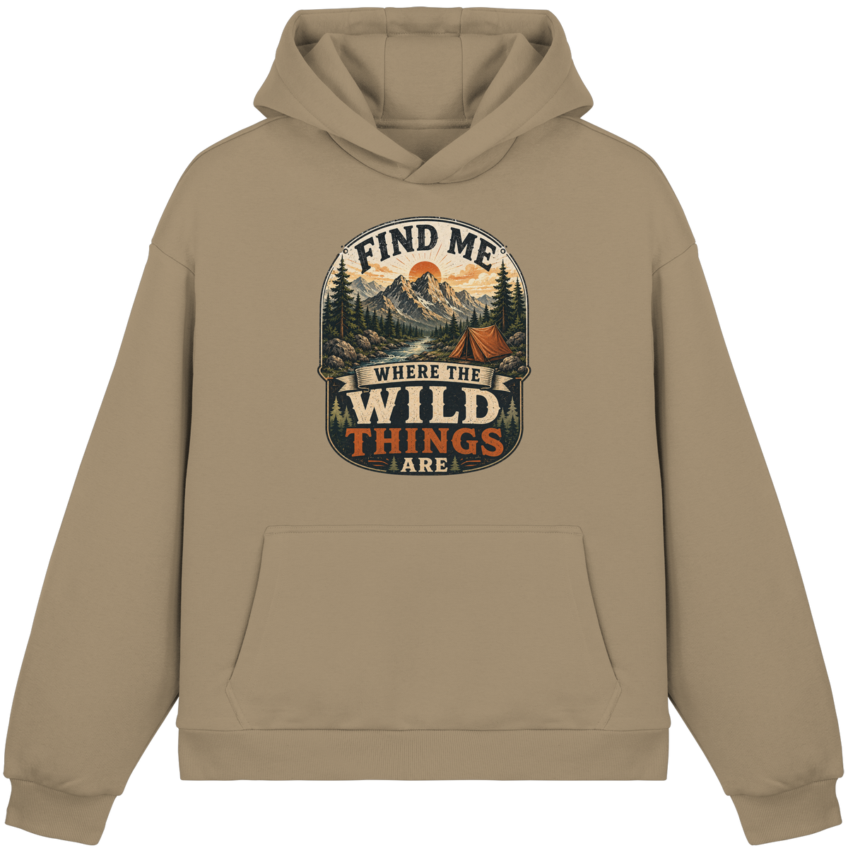 Clever Outdoor Find Me Where The Wild Things Are - Fluffy Boxcut Hoodie - clever-outdoor.de