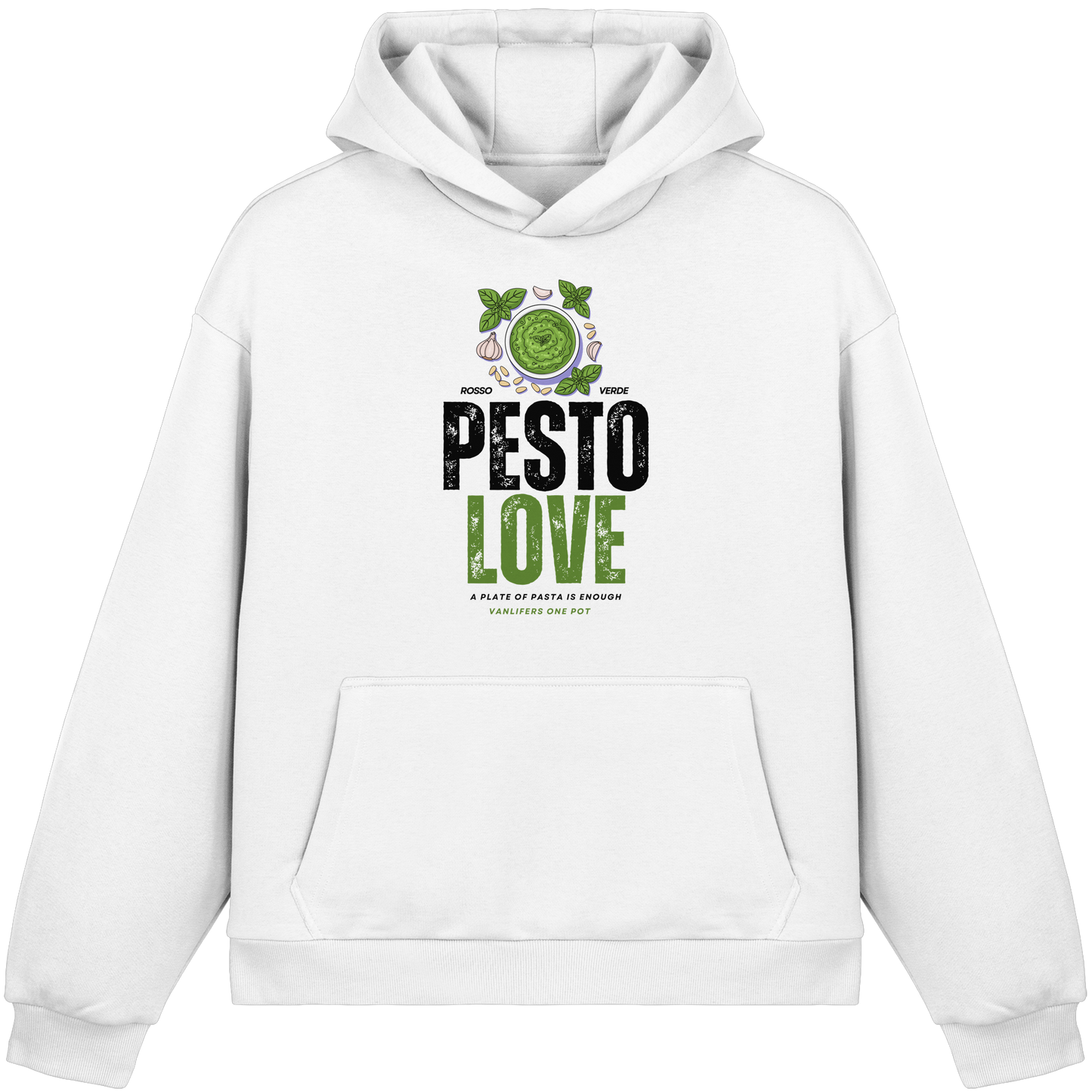 Clever Outdoor Pesto Love - Fluffy Boxcut Hoodie