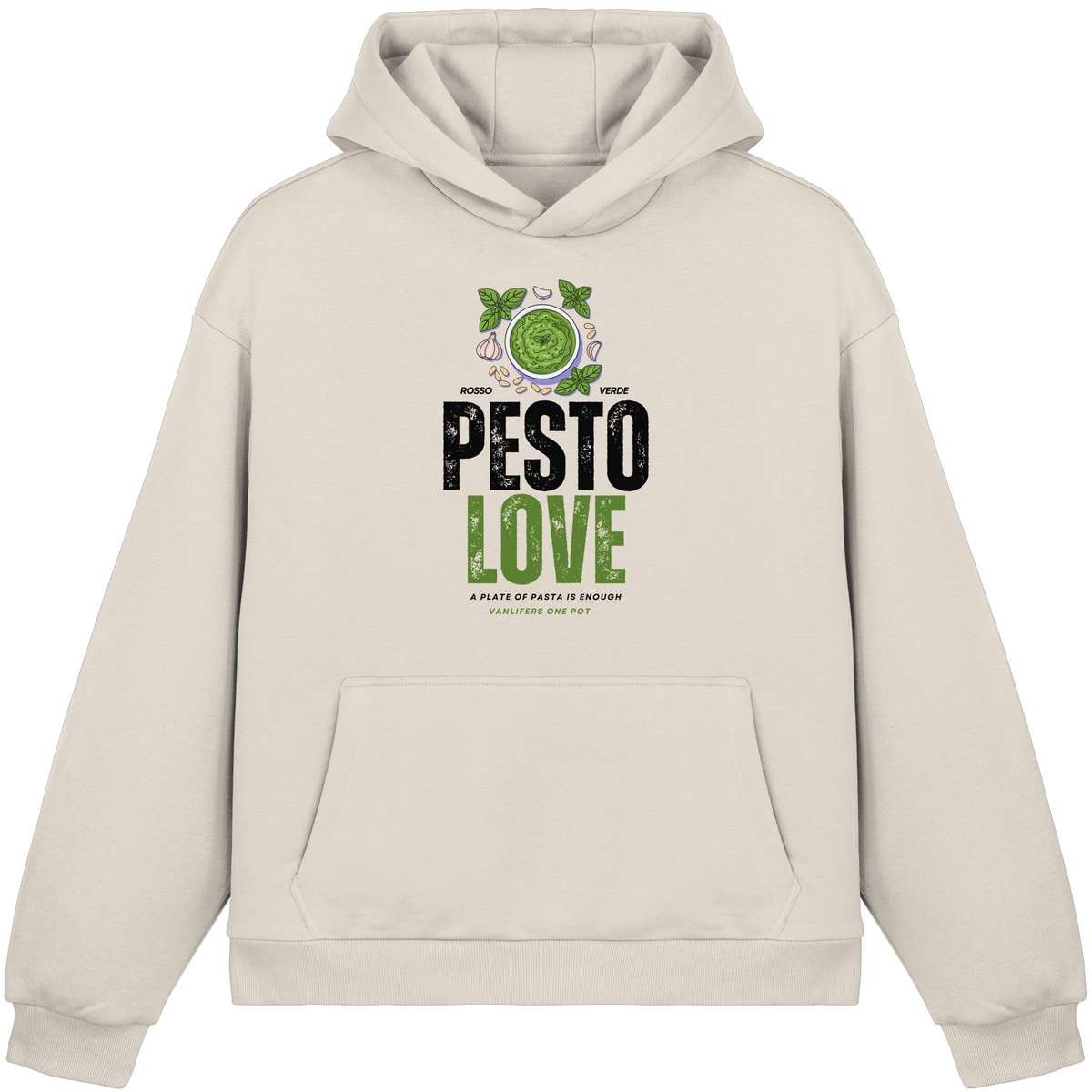 Clever Outdoor Pesto Love - Fluffy Boxcut Hoodie - clever-outdoor.de