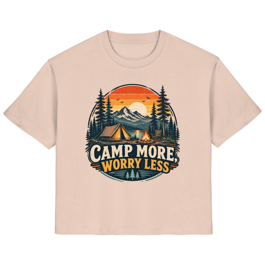 Clever Outdoor Camp More Worry Less - Ladies Organic Shirt - clever-outdoor.de