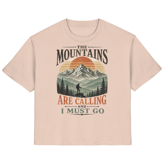 Clever Outdoor The Mountains Are Calling And I Must Go - Ladies Organic Shirt - clever-outdoor.de