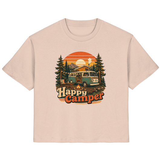 Clever Outdoor Happy Camper - Ladies Organic Shirt - clever-outdoor.de