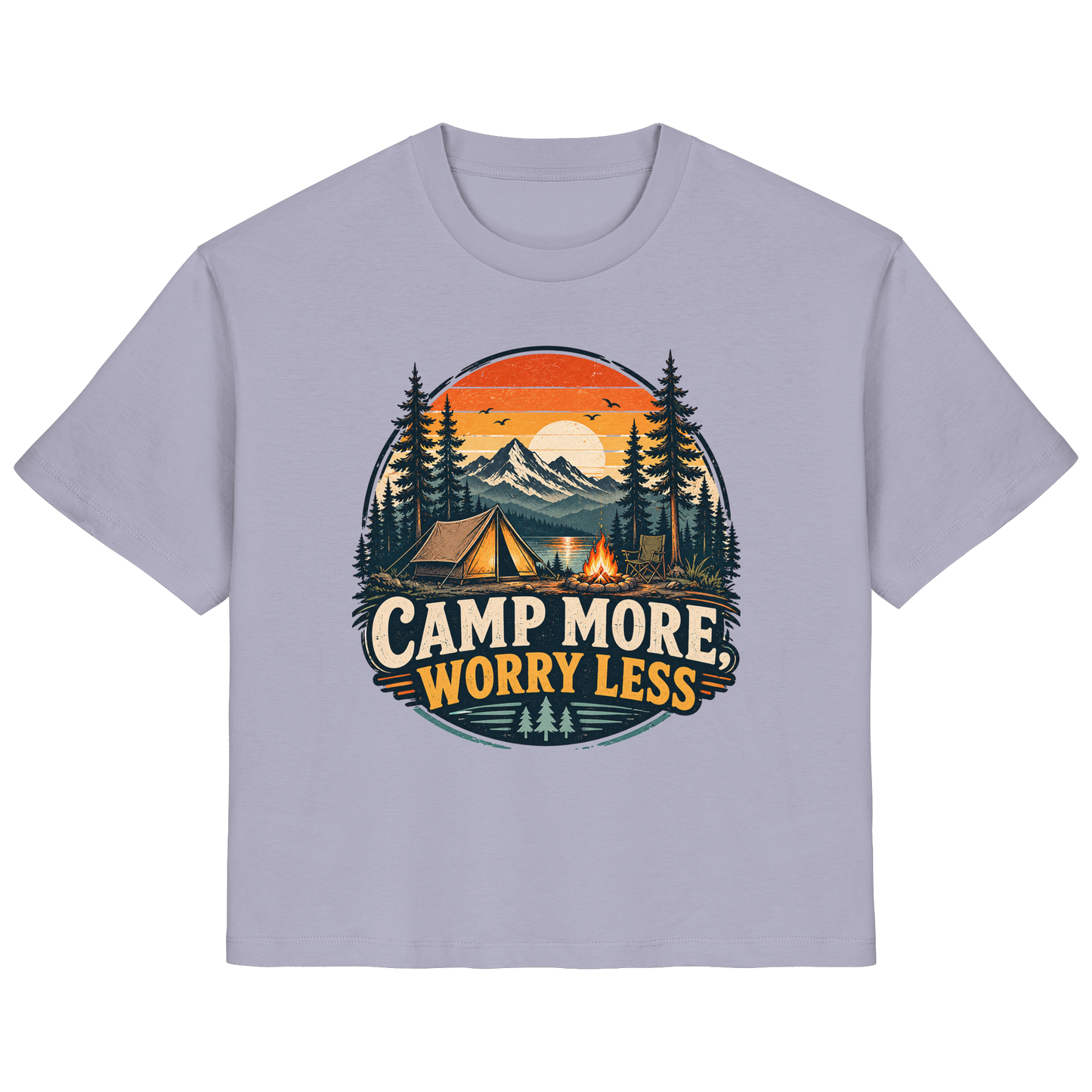 Clever Outdoor Camp More Worry Less - Ladies Organic Shirt