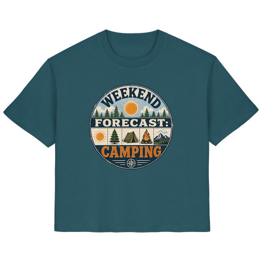 Clever Outdoor Weekend Forecast Camping - Ladies Organic Shirt - clever-outdoor.de