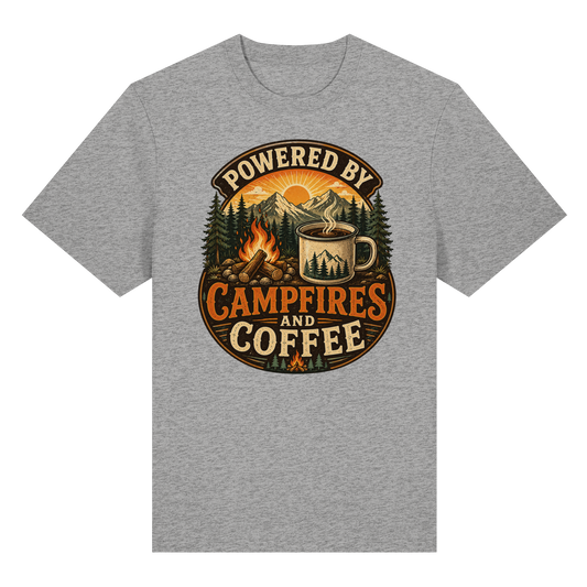 Clever Outdoor Powered by Campfires and Coffee - Organic Heavy Shirt - clever-outdoor.de