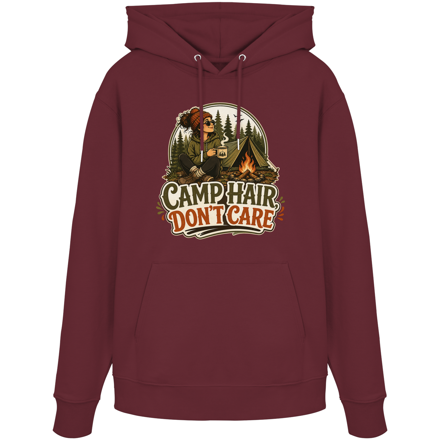 Clever Outdoor Camp Hair Don't Care - Organic Hoodie