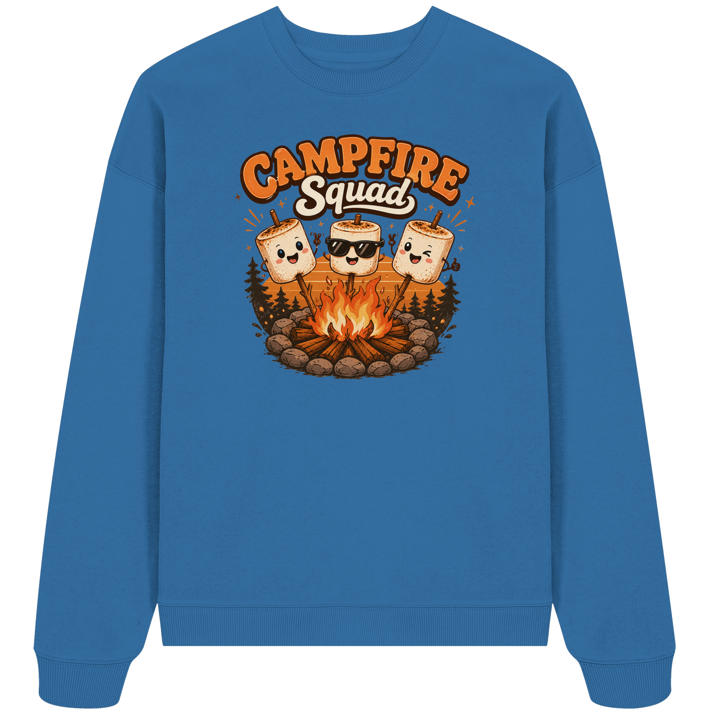 Clever Outdoor Campfire Squad - Organic Oversize Sweatshirt