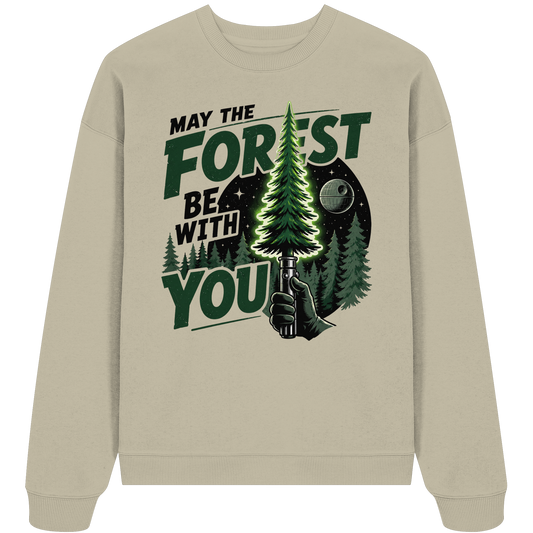 Clever Outdoor May The Forest Be With You - Organic Oversize Sweatshirt - clever-outdoor.de