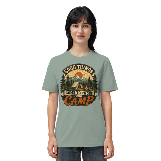 Clever Outdoor Good Things Come To Those Who Camp - Organic Shirt - clever-outdoor.de
