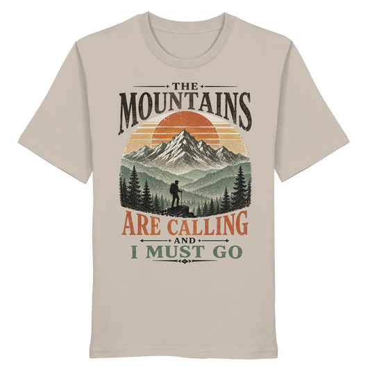 Clever Outdoor The Mountains Are Calling And I Must Go - Organic Shirt - clever-outdoor.de