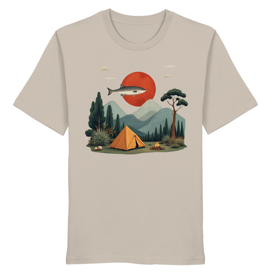 Clever Outdoor Red Sun Fish - Organic Shirt - clever-outdoor.de