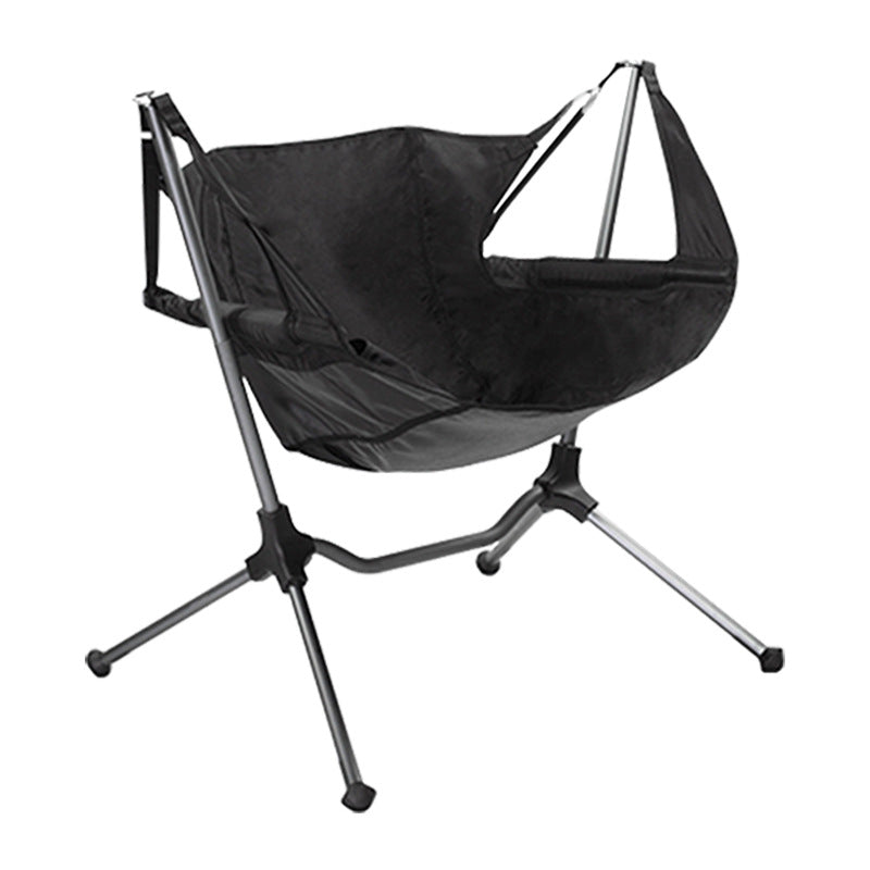 camping schaukelstuhl Outdoor Camping Schaukelstuhl schwarz zusammenklappbar tragbar – clever-outdoor.de