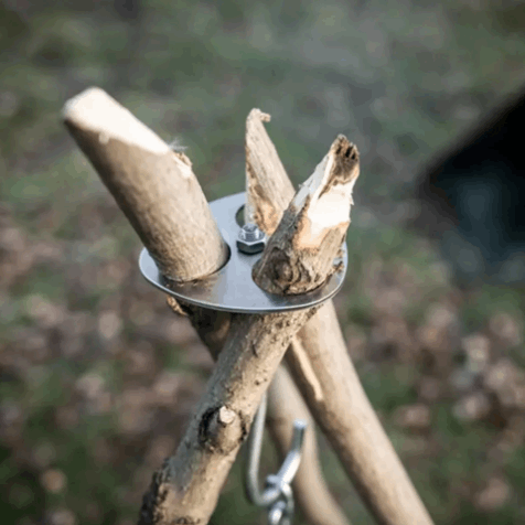 Dreibein-Ring Camping Tripod Ring für Lagerfeuer Kochstelle