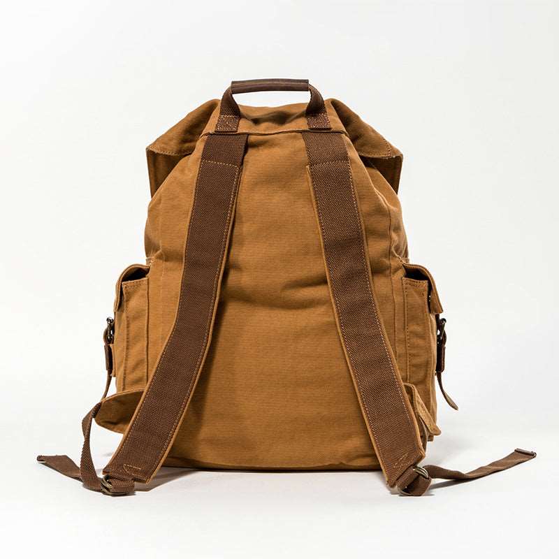 Retro Outdoor Rucksack Vintage Grau Gelb 35 Liter