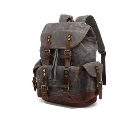 Vintage Leder Rucksack wasserabweisend 35 Liter schwarz braun grau grün khaki - clever-outdoor.de