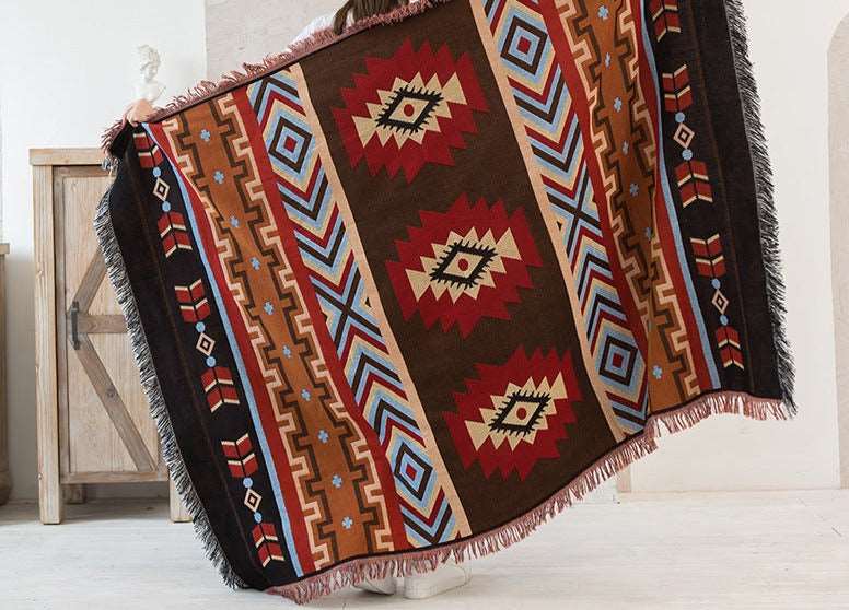 Boho Decke braun