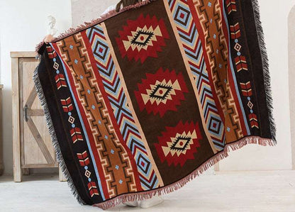 Boho Decke braun