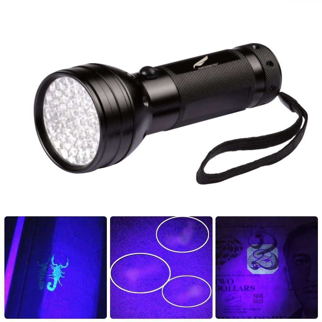 Outdoor Schwarzlicht UV Taschenlampe 51 LED lila Licht