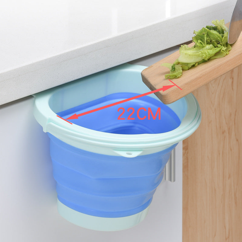 Mülleimer Wassereimer zusammenklappbar für Campervan Bulli 4 Liter blau grün