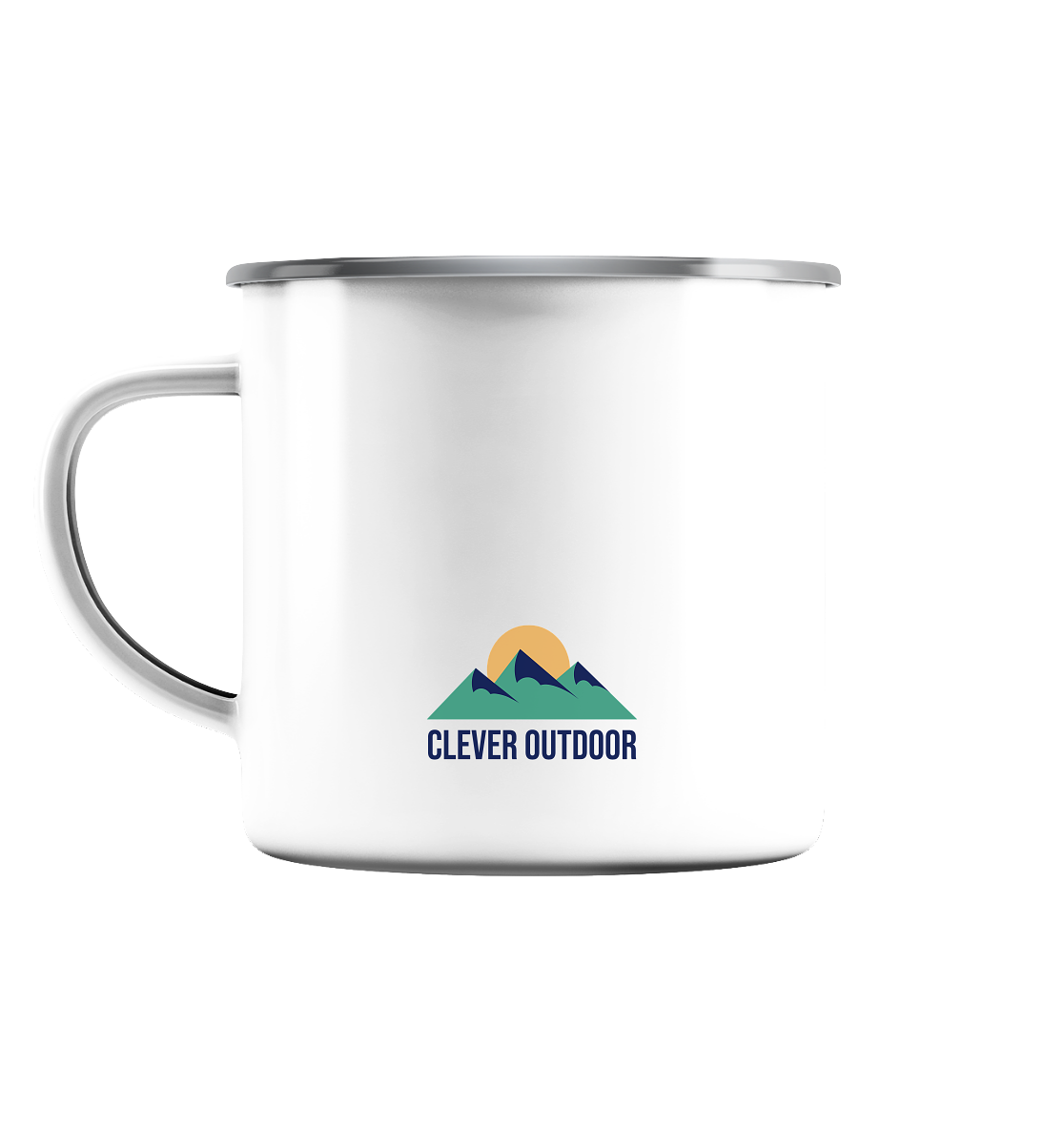 Clever Outdoor Stay Wild  - Emaille Tasse (Silber)