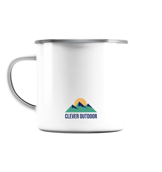 Clever Outdoor Official Club - Emaille Tasse (Silber) - clever-outdoor.de