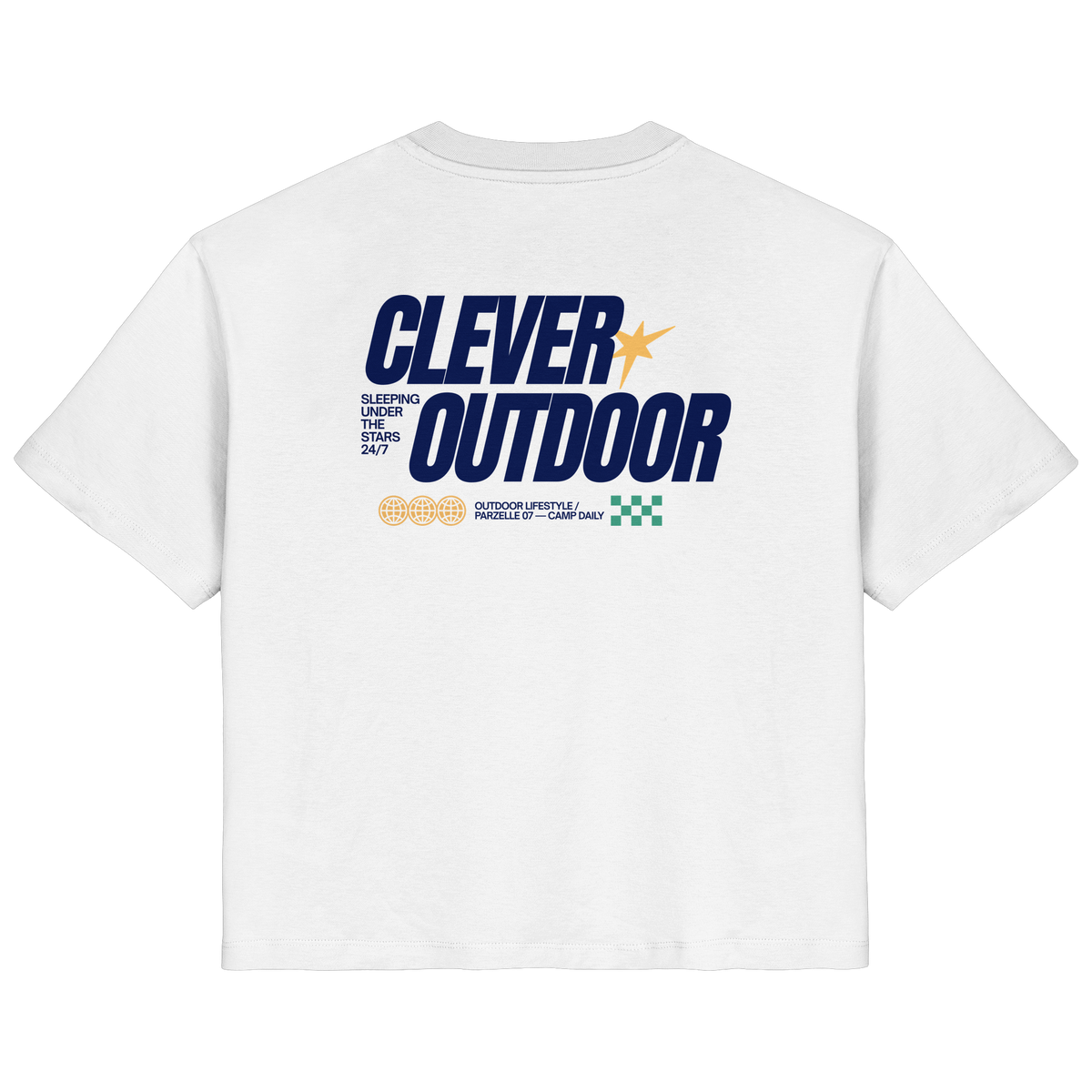 Clever Outdoor Lifestyle Ladies Organic Shirt – Damen Camping & Outdoor T-Shirt, Rückansicht