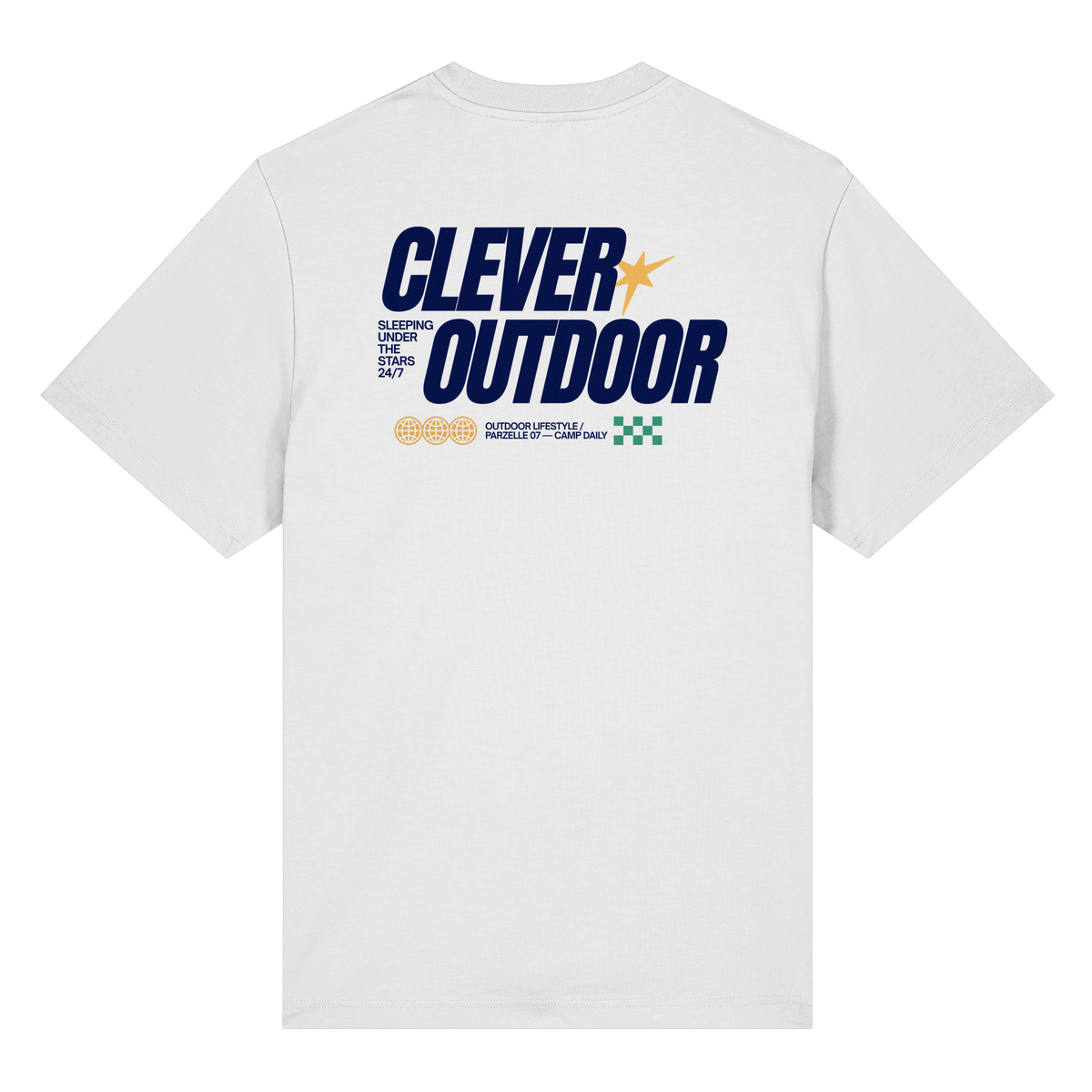 Clever Outdoor Lifestyle Organic Heavy Shirt – Camping & Outdoor T-Shirt, Rückansicht