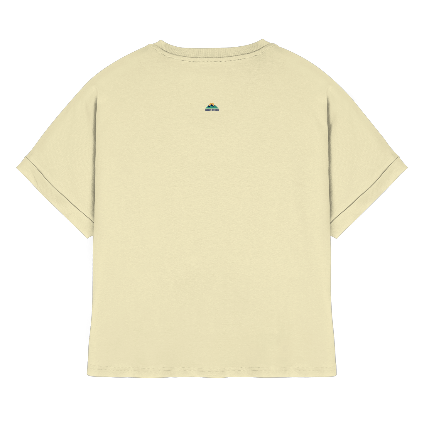 Clever Outdoor Pesto Verde - Womens Organic Rolled Sleeves T-Shirt