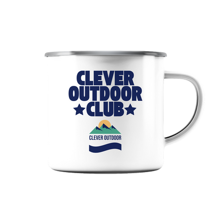 Clever Outdoor Official Club - Emaille Tasse (Silber)