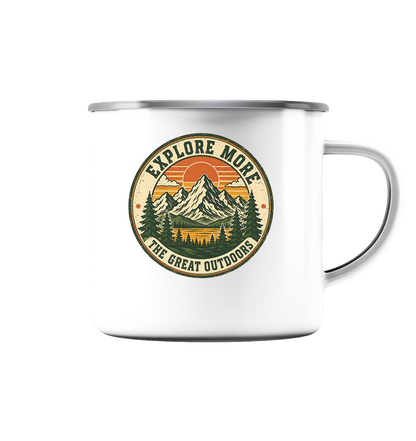 Clever Outdoor Explore More The Great Outdoors - Emaille Tasse (Silber)