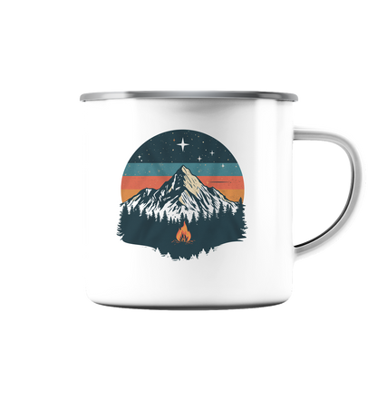 Clever Outdoor Direct Mountain - Emaille Tasse (Silber)