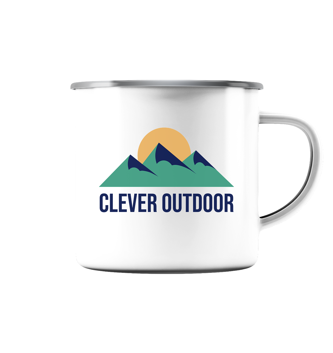 Clever Outdoor Originals - Emaille Tasse (Silber)