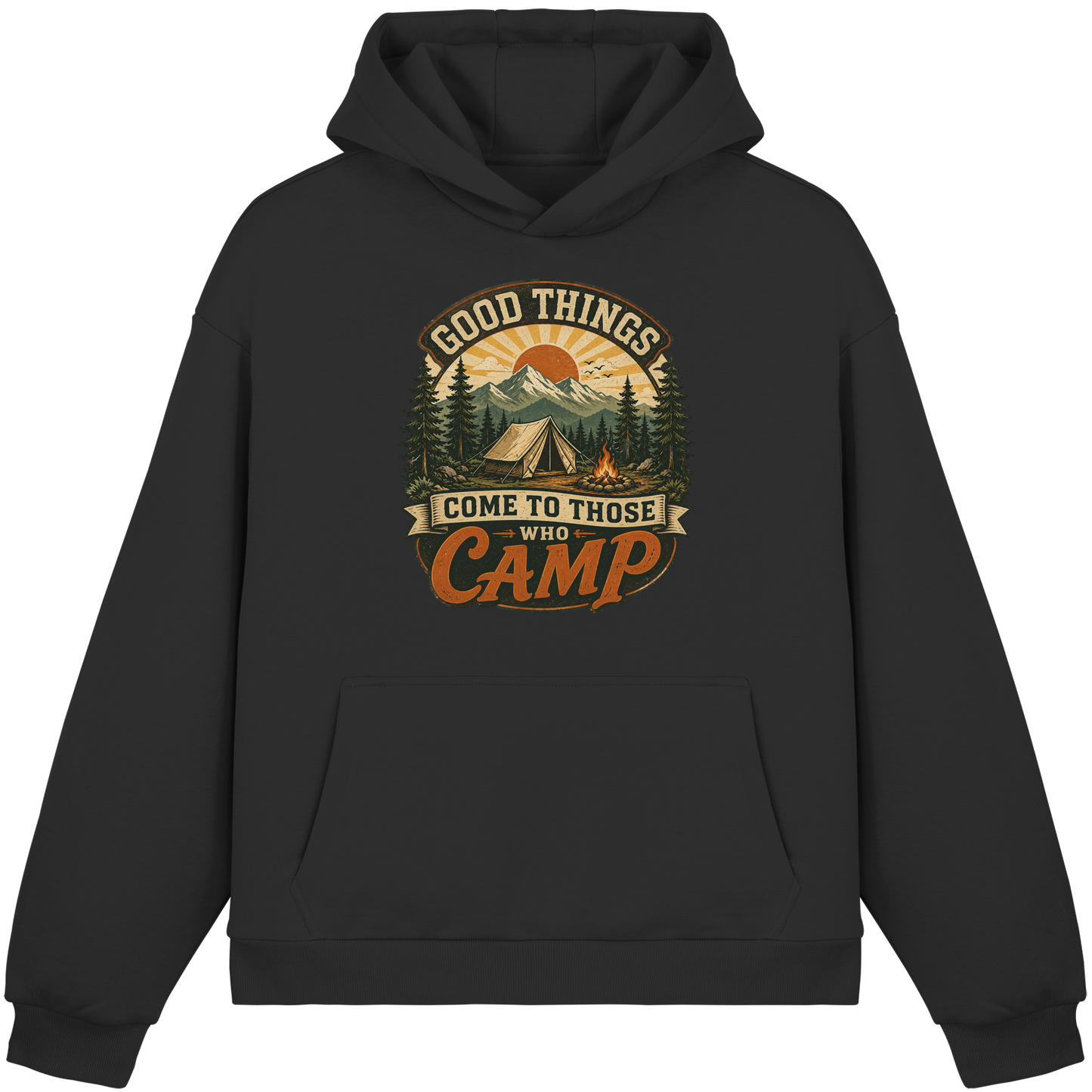 Clever Outdoor Good Things Come To Those Who Camp - Fluffy Boxcut Hoodie