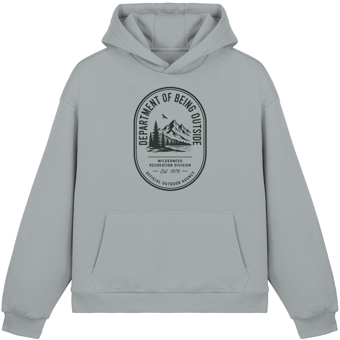 Clever Outdoor Being Outside - Fluffy Boxcut Hoodie
