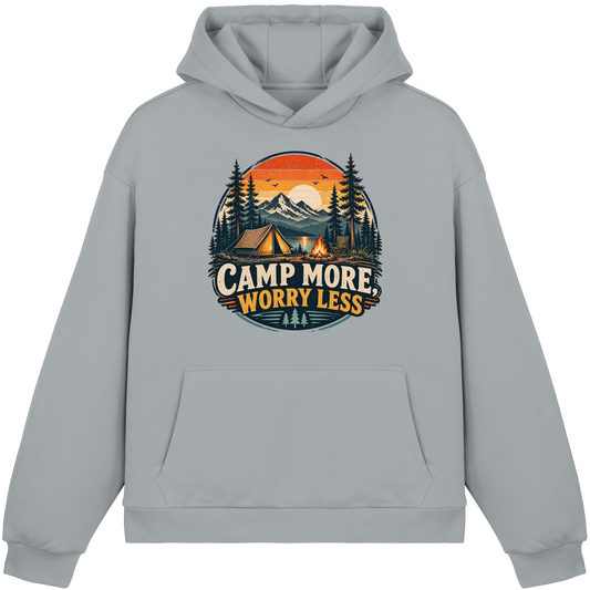 Clever Outdoor Camp More Worry Less - Fluffy Boxcut Hoodie - clever-outdoor.de