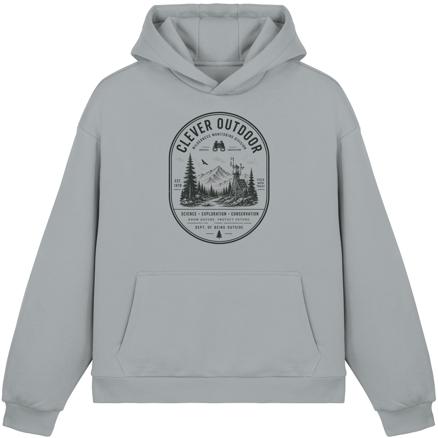 Clever Outdoor Monitoring Division - Fluffy Boxcut Hoodie